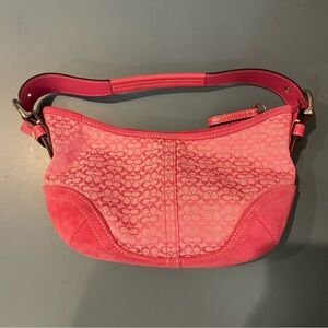 Y2K Hot Pink Coach Hobo Shoulder Bag